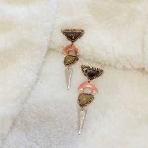 Multi shaped geometric statement earrings